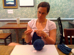 Knitting at Elmo's This Morning - Join Me!