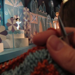 The blanket was the perfect activity for rides like "It's a small world" at Disney.