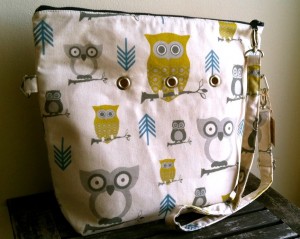 Totable in Natural Owl fabric