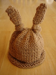 Baby Bunny Newborn or Preemie Hat by Jennifer Dickerson