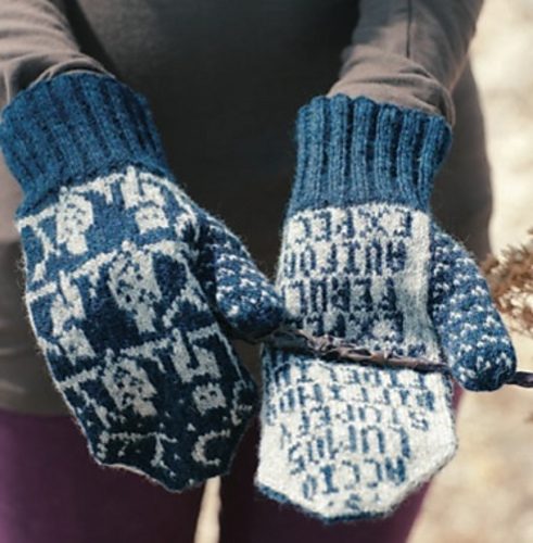 Owls and spells are featured in the fair isle design of these mittens. Such a great gift idea for a Potter fan in your life. This pattern uses fingering weight. Brooklyn Tweed LOFT would be wooly, warm and gorgeous or grab two skeins of a NFC Rustic Fingering for a brighter hand dye version. You could also pair one skein of the color changing Freia Umbre Fingering with a solid for a neat color changing effect. 