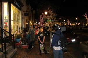 WUSA 9 filmed live from in front of our shop on Friday.