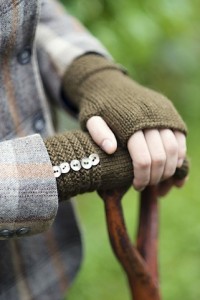 Welted Fingerless Gloves by Churchmouse Yarns and Teas