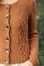 cabled vine sweater