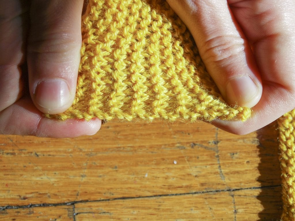 Knit every stitch. Just like it sounds.