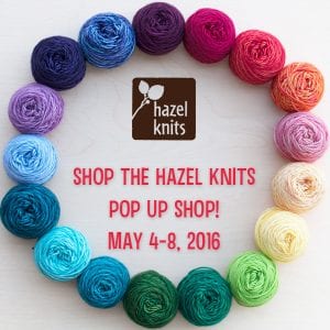 hazel knits pop up shop