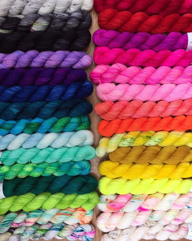 A rainbow of Sock Minis!