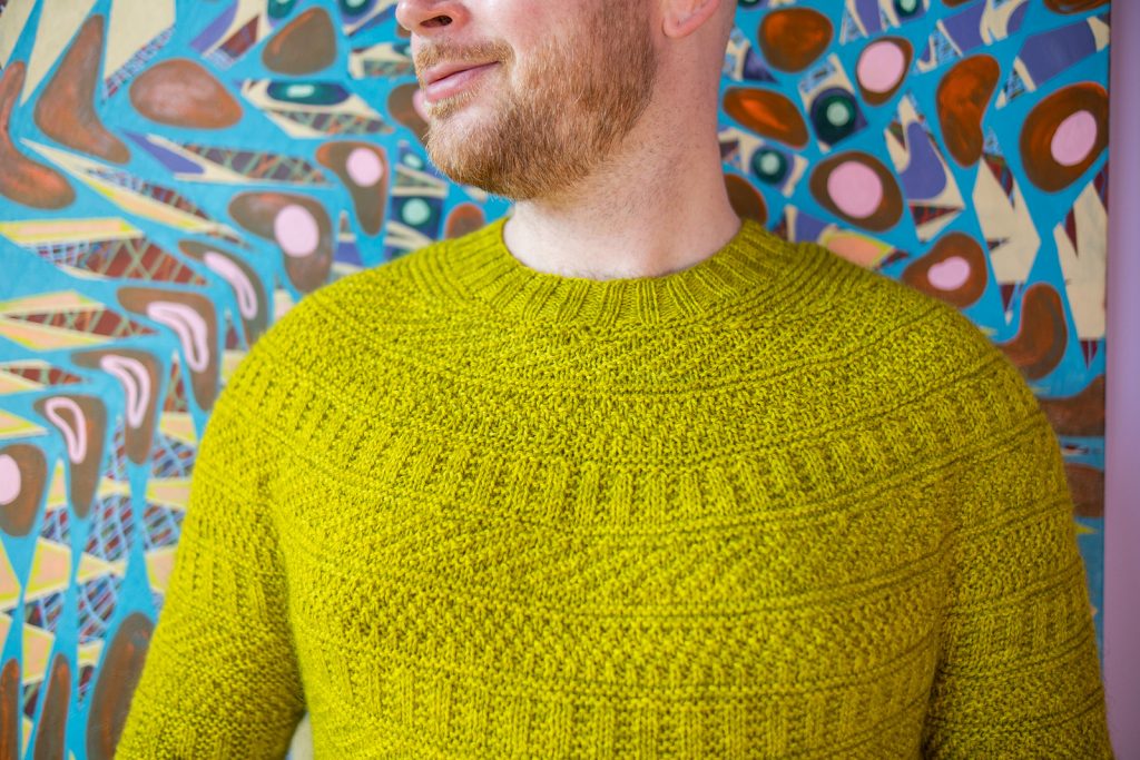 Dustland Sweater by Stephen West in Periwinkle Sheep Merino Worsted