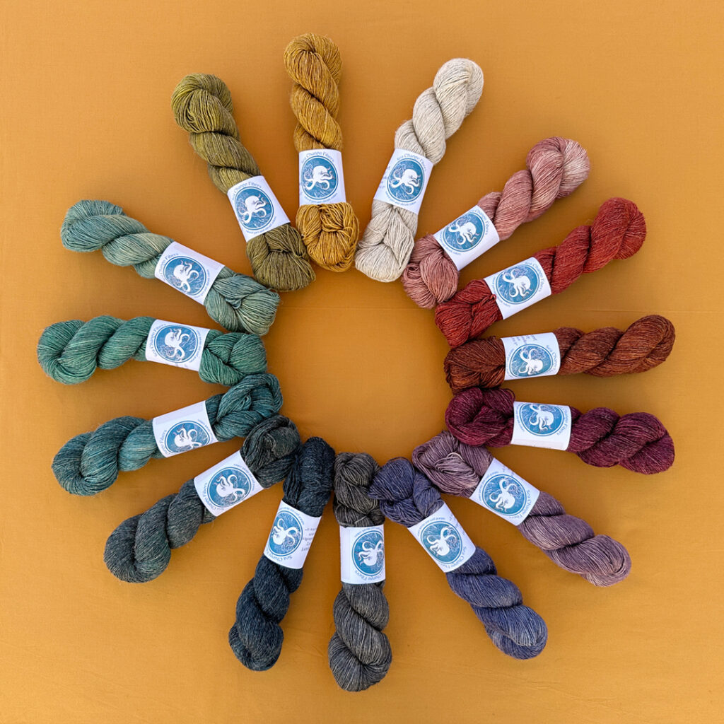 Just Landed: Cool and Colorful Sea Change Shoreline Sport Wool, Silk, and Linen Blend