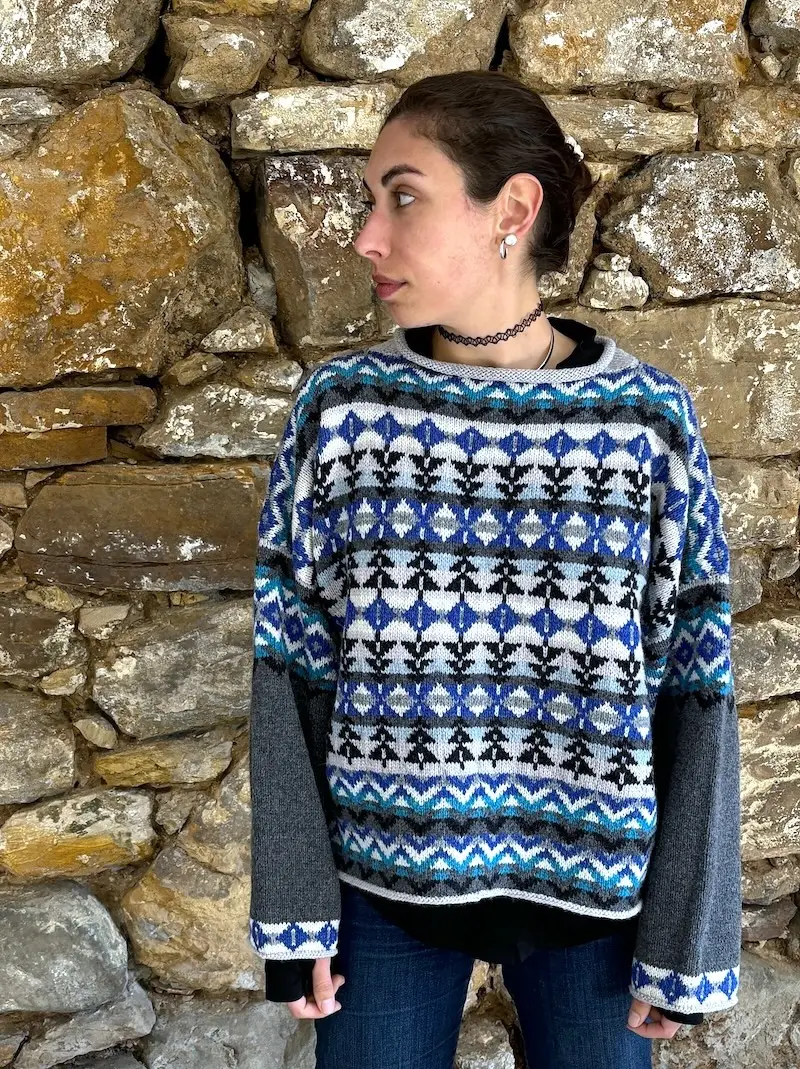 Cairngorm Fair Isle T pattern by Di Gilpin