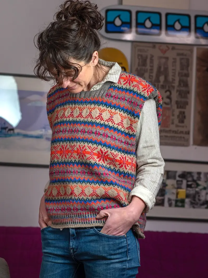 Lyra Fair Isle Slipover pattern by Di Gilpin