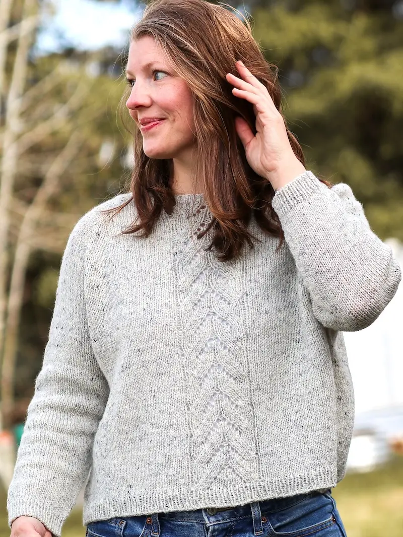 Centerfall Pullover pattern by Claire Borchardt.