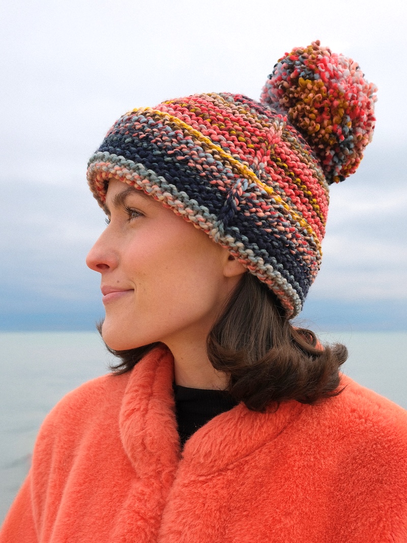 Gushy Garter Hat pattern by Park Williams.