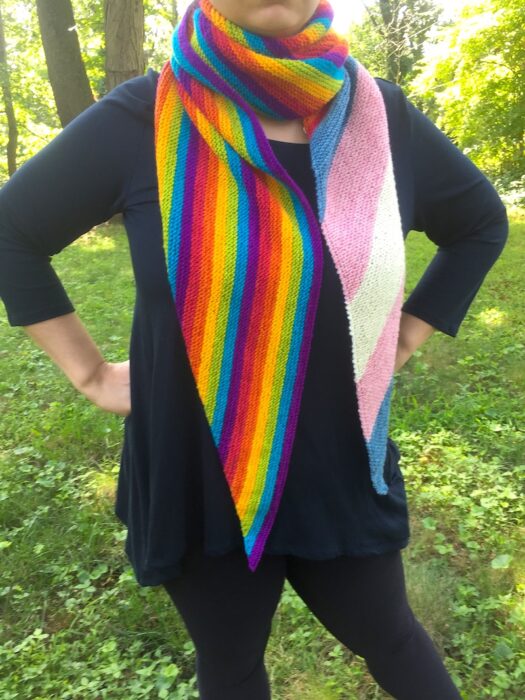 LGBTQ+Equality For Shawl pattern by nycraft craftivist.