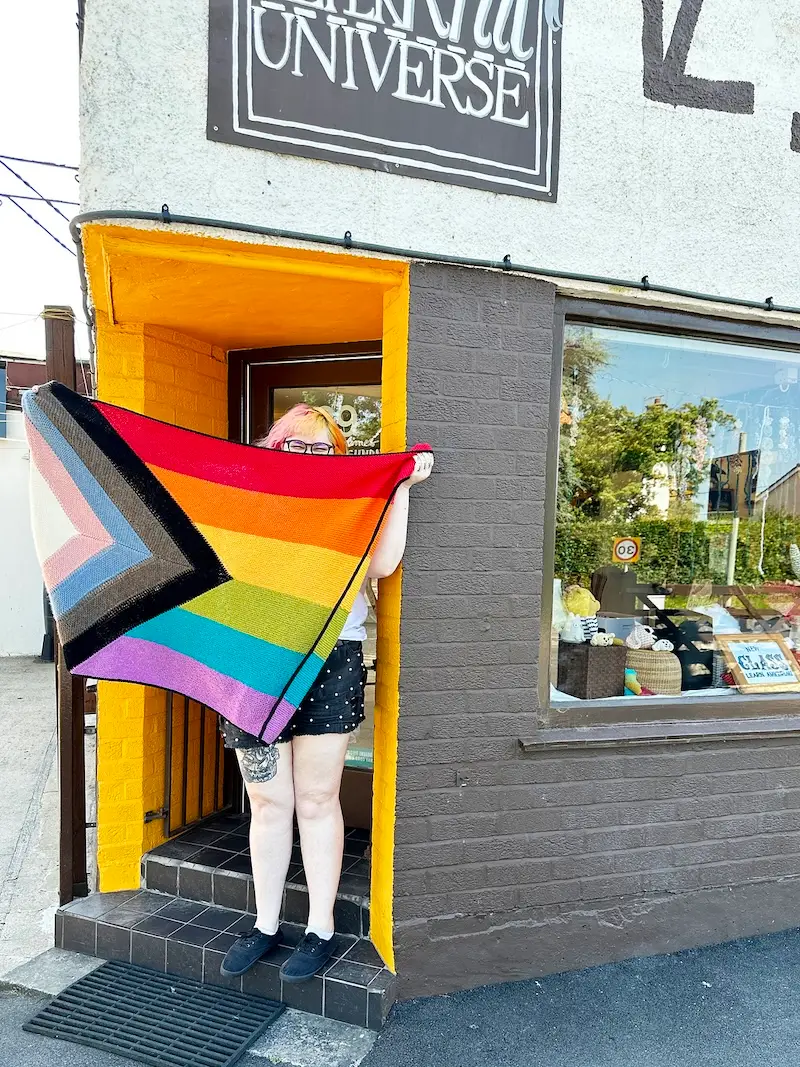 Modular Progressive Pride Flag pattern by Kim Smith