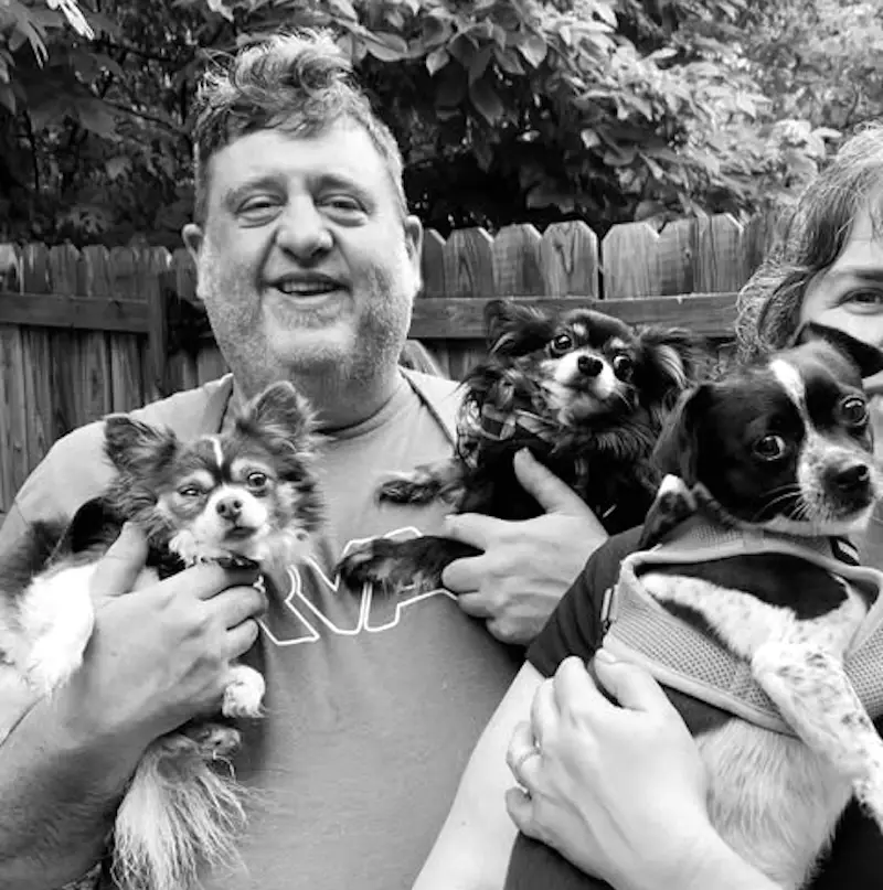 Brian Sulser and Aimee Richardson Sulser of Little Fox Yarn with their "little foxes".