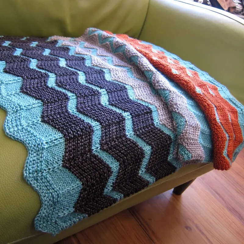The Walt Painted Chevron Baby Blanket pattern by Danielle Romanetti.