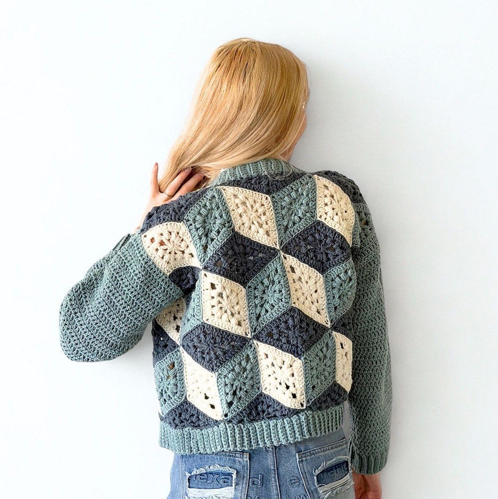 3D Cube Cardi by Wilma Westenberg