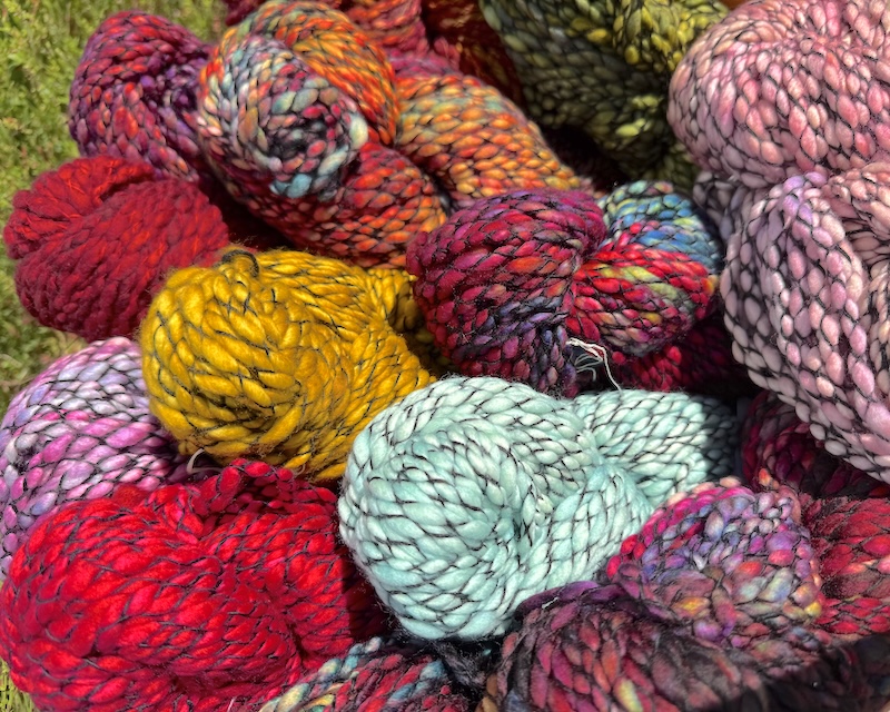 Skeins of Malabrigo Caracol