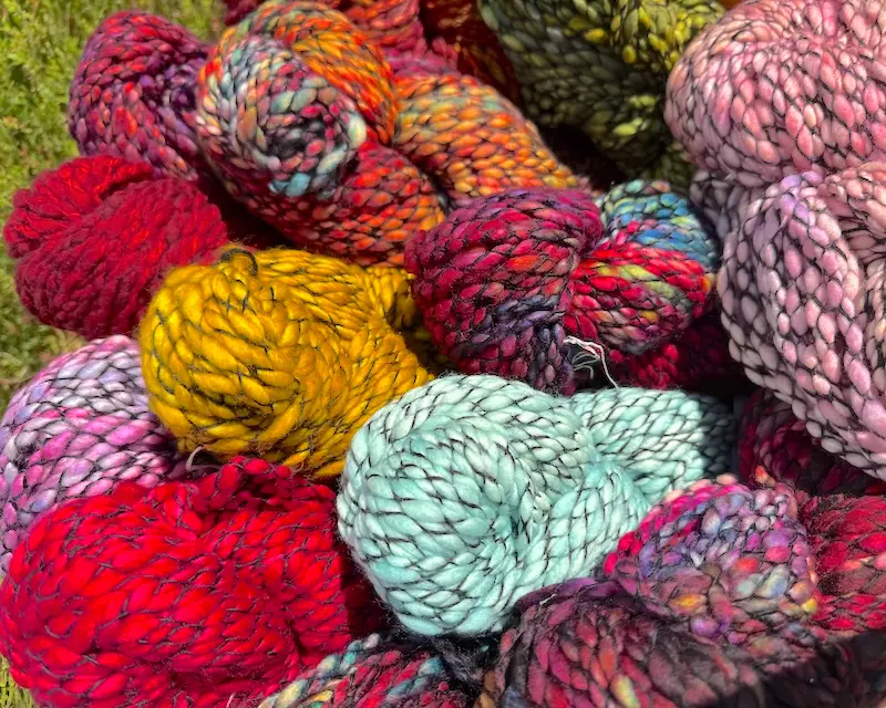Skeins of Malabrigo Caracol
