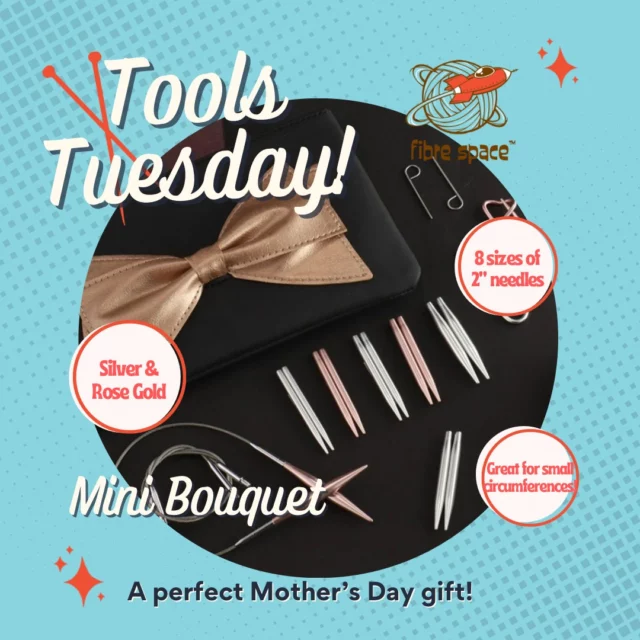 For Mother's Day why not gift a bouquet of mini needles? This mini boutique gift set features 8 sizes of 2" mini interchangeable needles in silver and rose gold finish. Perfect for small, intricate projects and neatly stored in the handy pouch! Grab yours in space!

#knitpro #mothersdaygift #miniknittingneedles #toolstuesday #smallcircumferenceknitting #shopalxva #otboutiques