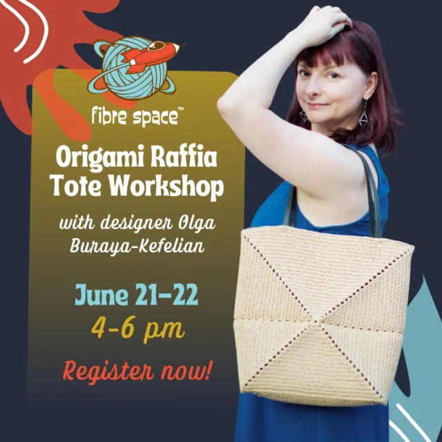 This week join us for a workshop with @olgajazzyknits to make an Origami Raffia Tote, level up your sweater skills at sweater camp, or dive into the craft with intro to knitting! Book your spot online! 

#learnatfibrespace #olgajazzyknits #pleattote #olgajazzy #olgaburayakefelian #raffiacrochet #raffiabag #3dcrochet #sweatercamp #learntoknit #shopalxva #otboutiques