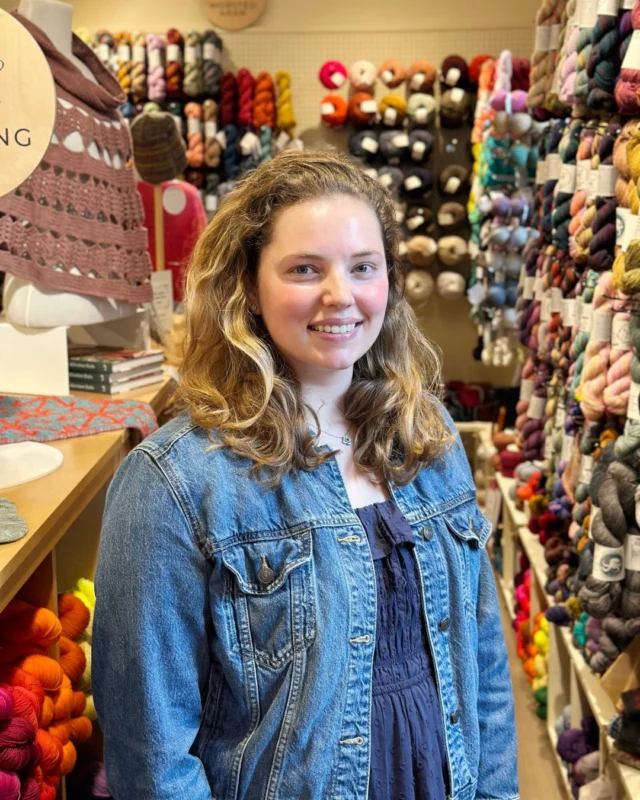 Meet the newest addition to our crew & help us welcome Jackson! Jackson learned knitting as a child but quickly lost interest before picking it back up in 2012. She loves experimenting with yarn dyeing and has launched her own indie hand-dyed yarn company, @stellalunafiberco! If she's not working with yarn in one way or another you can find her spending time with her Golden Retriever, Stella, or getting lost in a good book. Visit us in space to give her a warm welcome! 

#meettheyarnistas #newtothecrew #stellalunafiberco #indiedyedyarn #shopalxva #otboutiques