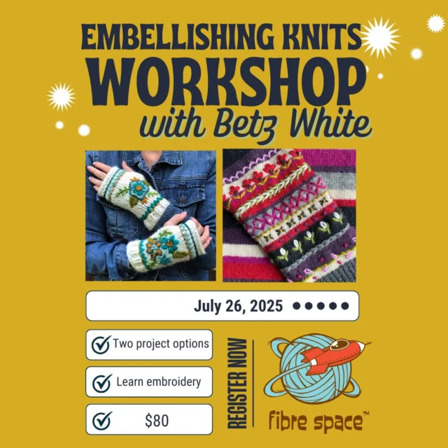 This week we've got our much anticipated Embellishing Knits workshops with Betz White, plus classes on granny squares, magic loop, a crochet cowl, intro to knit, and a sock clinic! A bit of something for every level, craft, and style. Register at the link in our bio! 

#learnatfibrespace #betzwhite #fauxfairisle #embroideredknitting #grannysquares #magicloop #learntoknit #learntocrochet #sockknitting #shopalxva #otboutiques
