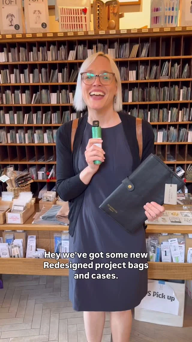 It’s #toolstuesday! Today Heather is talking about organization and storage of your tools, thanks to the latest shipment from @redesigned_project of Denmark! These new needle cases will help you keep your circular needles from getting out of control, and this backpack will hold your projects and everything you need to stitch on the go. They’re made in the most gorgeous leather! Be sure to grab their leather care as well, and these pieces will stand the test of time. Check out these and other leather goods in space and online in our capsule collection! #leathergoods #needlecase #knittingnotions #projectredesigned #shopalxva #otboutiques